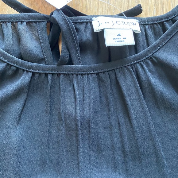 Black long sleeve j. Crew factory Blouse size 4 - Picture 3 of 6